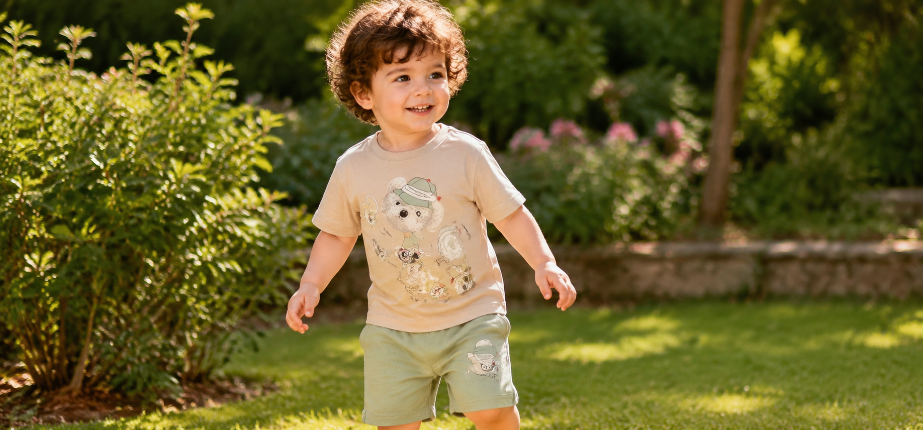ست تیشرت و شلوارک نوزادی پسرانهطرح اسپرت و خنکدو سایز (۶ ماه تا ۲ سال) 👶👕